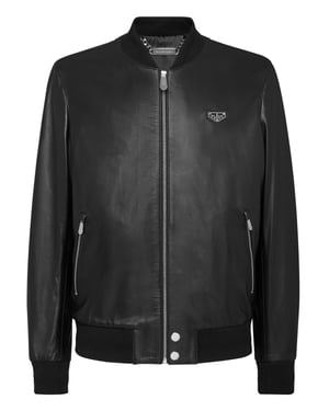 Bomber De Cuero Iconic Plein