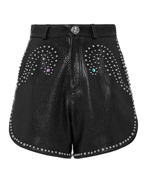 Pantalones Cortos De Cuero