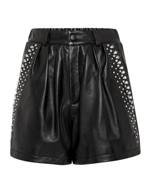 Pantalones Cortos De Cuero