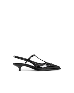 Miu Miu Bombas de Cuero Slingback
