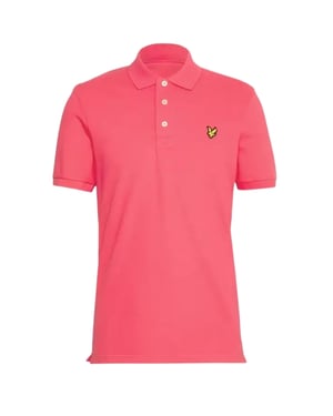 Polo liso rosa eléctrico de Lyle & Scott