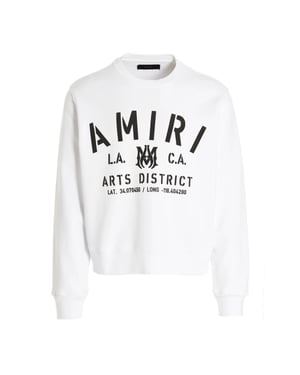 Sudadera Amiri Stencil Logo Blanco