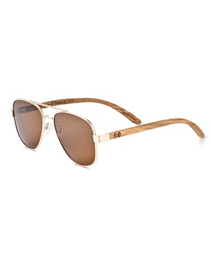 Gafas de sol polarizadas Earth Wood Kotor - Cebra/Marrón