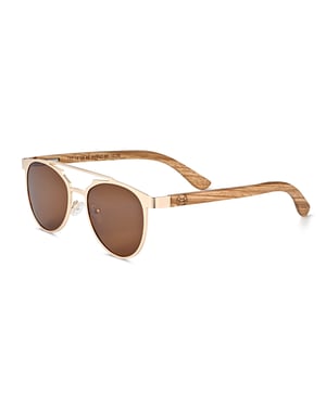 Gafas de sol polarizadas Earth Wood Positano - Cebra/Marrón