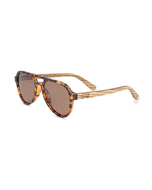 Gafas de sol polarizadas Earth Wood Mazatlan - Cebra/Marrón