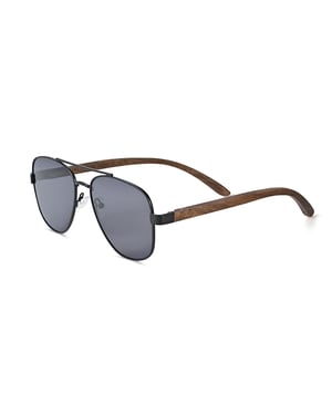 Gafas de sol polarizadas Earth Wood Kotor - Marrón oscuro/Negro