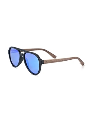 Gafas de sol polarizadas Earth Wood Mazatlan - Nogal/Azul