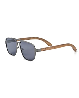 Gafas de sol polarizadas Earth Wood Avila - Marrón oscuro/Negro