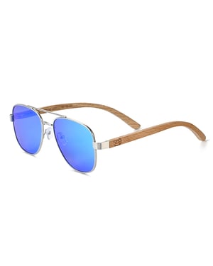 Gafas de sol polarizadas Earth Wood Kotor - Bambú/Azul