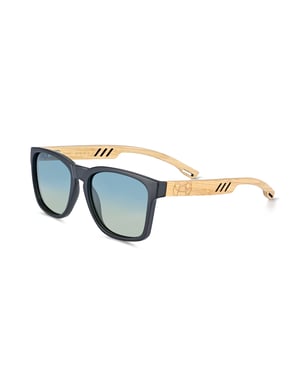 Gafas de sol polarizadas Earth Wood Haven - Bambú/Azul-amarillo