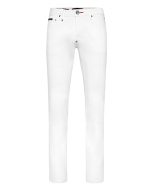 Denim Trousers Super Straight Cut Skulls
