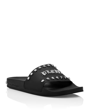 Sandalias Planas De Goma Gothic Plein