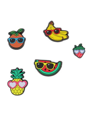 Paquete de 5 Jibbitz Fruta Mona con Gafas de Sol - Crocs - Multi