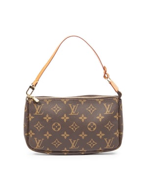 Louis Vuitton PumpkinPendantNecklace  en Marrón Lona recubierta