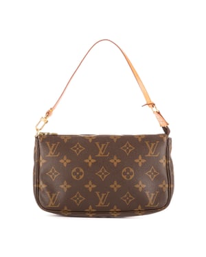 Louis Vuitton Accessory Pouch  en Marrón Lona recubierta