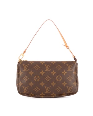 Louis Vuitton Accessory Pouch  en Marrón Lona recubierta