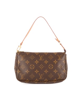 Louis Vuitton Accessory Pouch  en Marrón Lona recubierta