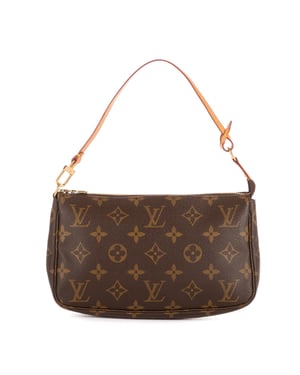 Louis Vuitton Accessory Pouch  en Marrón Lona recubierta