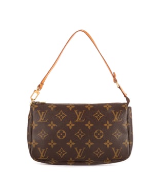 Louis Vuitton Accessory Pouch  en Marrón Lona recubierta