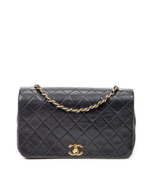 Chanel CC Turn Lock Mademoiselle Full Flap  en Negro Piel de becerro