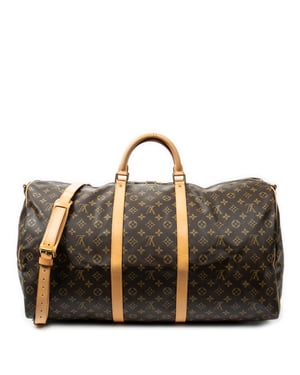 Louis Vuitton Keepall Bandouliere 60 en Marrón Lona recubierta