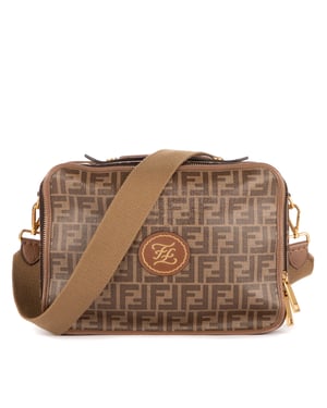 Fendi Small Soft Travel Case  en Marrón Lona recubierta