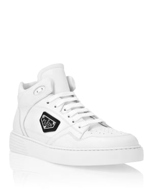 Zapatillas de media caña de piel de napa