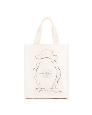 Chanel Miami Chanel Cruise 2008-2009 Shopping Tote  en Blanco Lienzo