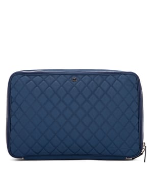 Chanel Laptop Case  en Azul Lienzo