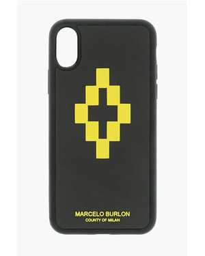 Funda para iPhone XS con estampado en relieve CROSS 3D en negro
