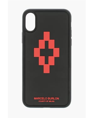 Funda para iPhone XS con estampado en relieve CROSS 3D en negro