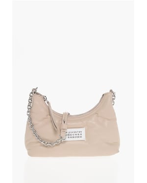 Bolso hobo GLAM SLAM MM11 de piel acolchada con cadena para el hombro en rosa