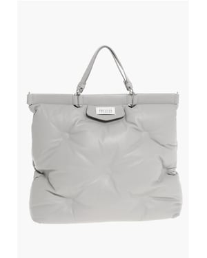 Bolso tote GLAM SLAM MM11 de piel acolchada en gris