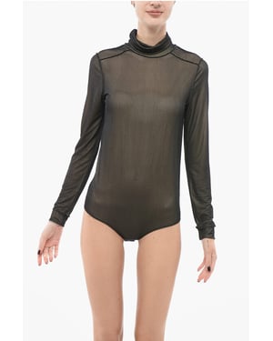 Body de viscosa en capas MM3 en marrón