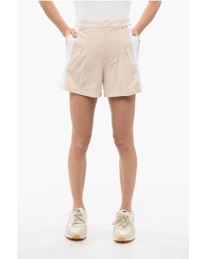 Shorts elásticos AXIM con bandas laterales en beige