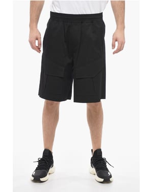 Shorts cargo holgados JORDAN con bolsillos de solapa en negro
