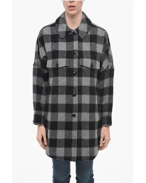 Camisa BUFFALO de mezcla de lana en gris