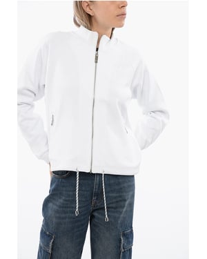Sudadera sintética STELET con cordón en color blanco
