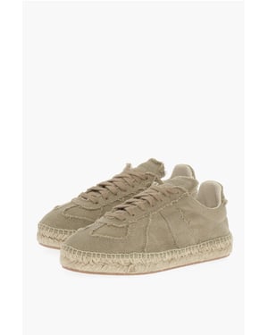 Zapatillas bajas de algodón MM22 con suela de yute en verde