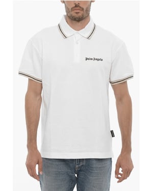 Polo de algodón piqué de 3 botones en color blanco