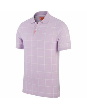 Polo Nike Dri-Fit morado a cuadros