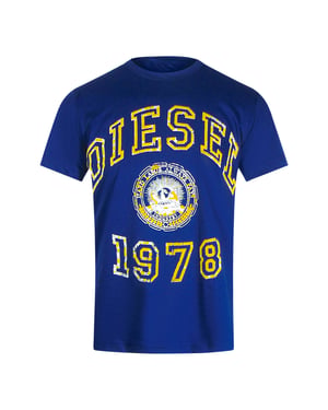 Camiseta azul marino con diseño grande de Diesel 1978