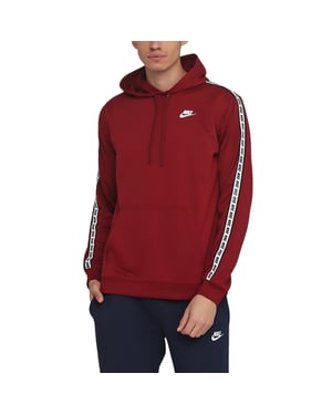 Sudadera con capucha roja con mangas selladas de Nike