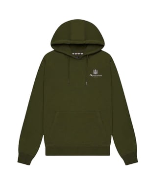 Sudadera con capucha verde con logo grande Aquascutum Active