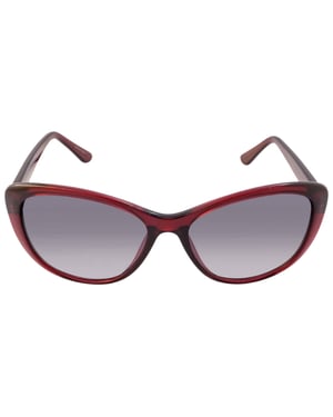 Gafas de sol Calvin Klein con montura burdeos lechoso y lentes degradadas en gris
