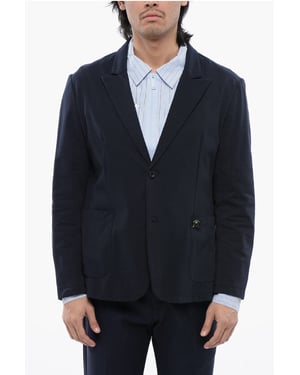 Blazer WOE de botonadura sencilla sin forro en azul