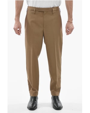 Pantalones chinos JAMIE de corte entallado con cremallera en los tobillos en marrón