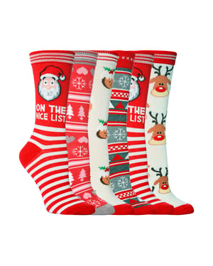 Calcetines Navideños de Mujer con Diseño Festivo