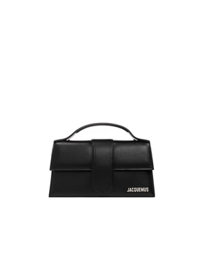 Bolso de hombro Jacquemus Le Grand Bambino con logotipo plateado