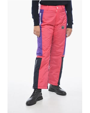 Pantalones de esquí THUNDERBOLT con diseño de bloques de color en rosa